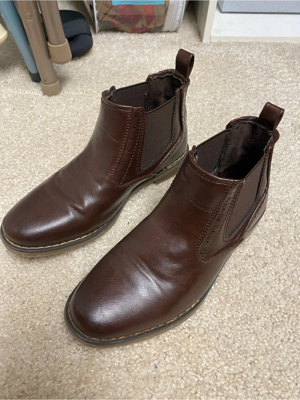 Deer Stags Boys' Dark Brown Malcolm Dress Boot